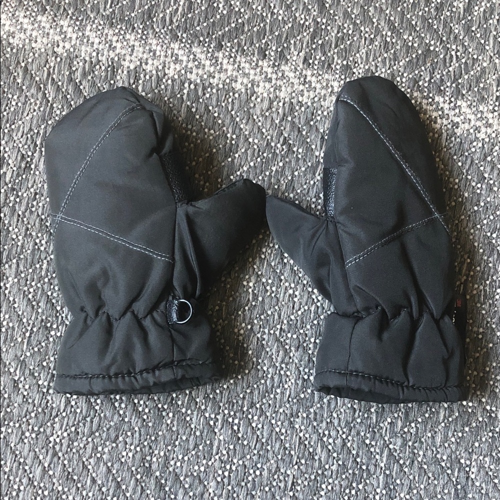 Joe Fresh Black Kids Mittens fleece lined